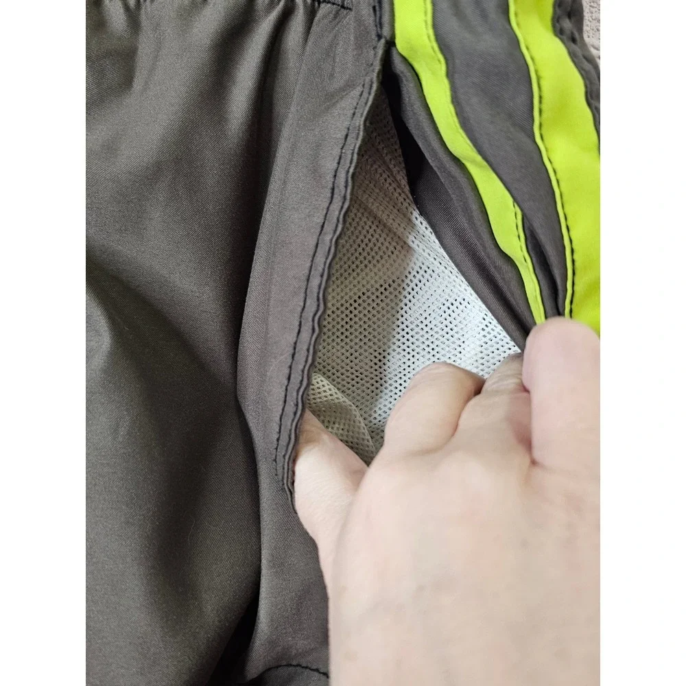 Joe Boxer Mens Cargo Swim Trunks Green Neon Lime Size Large Pockets Board Shorts